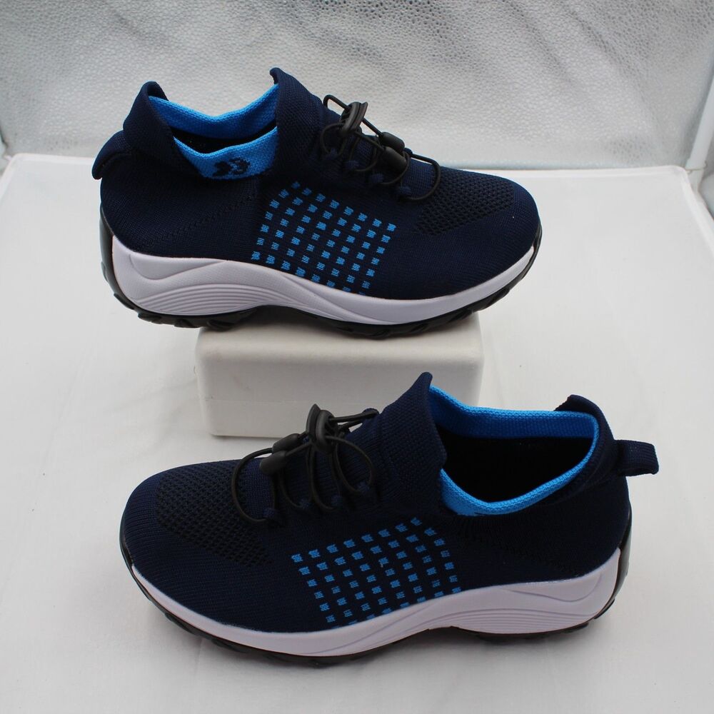Comfort Wear Women 7.5 Ortho Stretch Cushion Shoes Walking Sneakers Navy - Picture 2 of 8